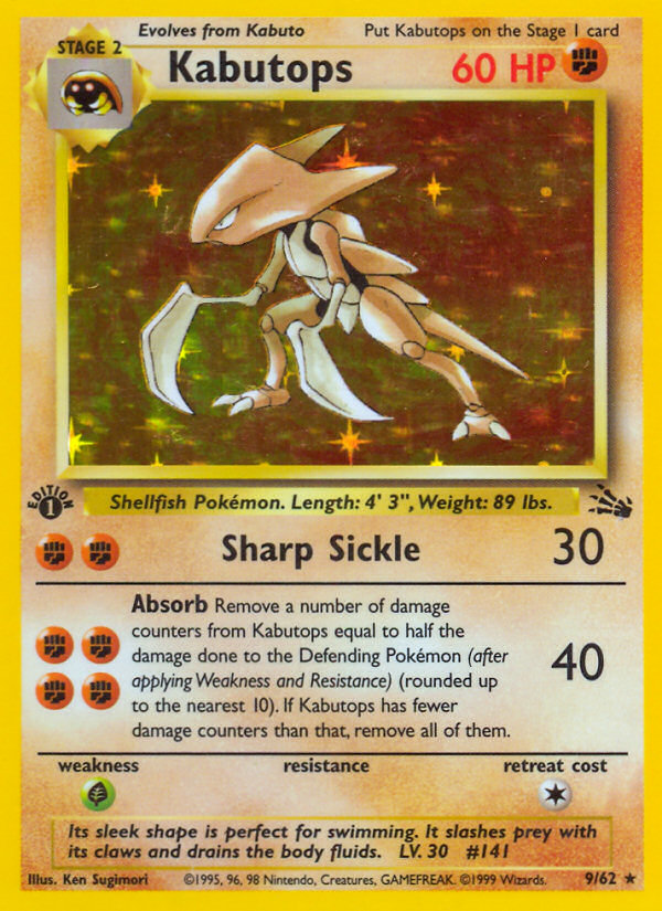 Kabutops (9/62) [Fossil 1st Edition] | Deep Dive Games St. Marys