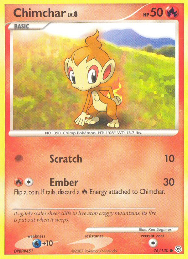 Chimchar (76/130) [Diamond & Pearl: Base Set] | Deep Dive Games St. Marys