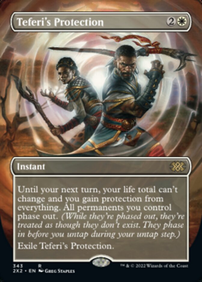 Teferi's Protection (Borderless Alternate Art) [Double Masters 2022] | Deep Dive Games St. Marys