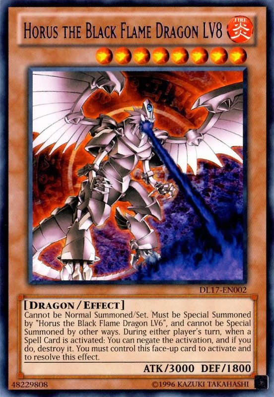 Horus the Black Flame Dragon LV8 (Purple) [DL17-EN002] Rare | Deep Dive Games St. Marys