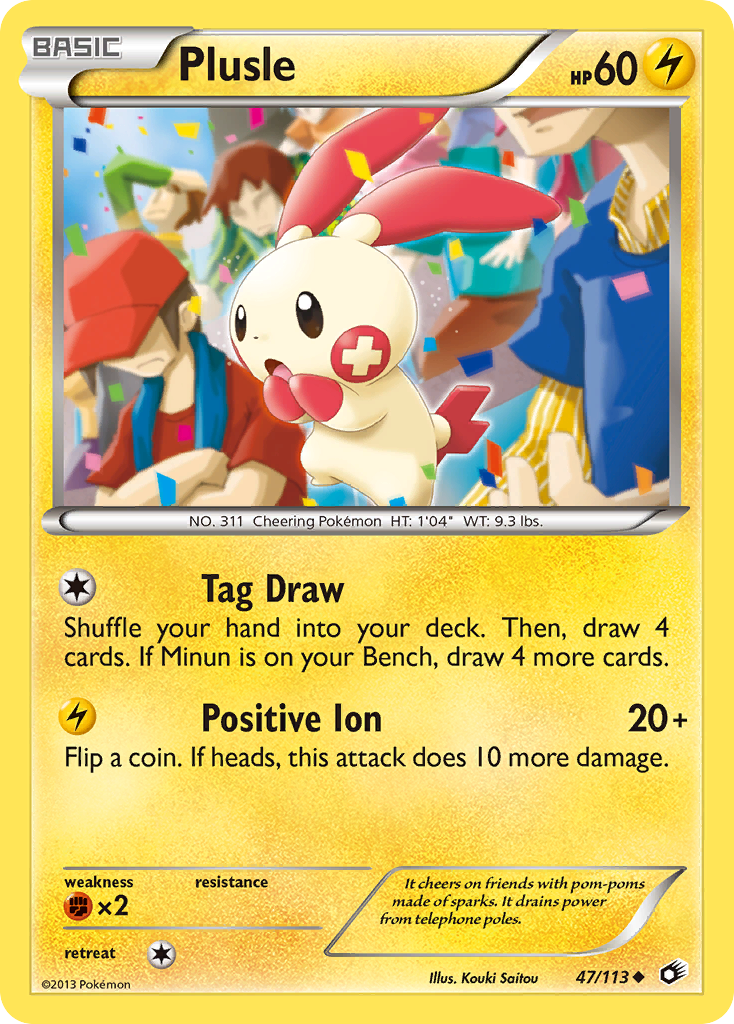 Plusle (47/113) [Black & White: Legendary Treasures] | Deep Dive Games St. Marys