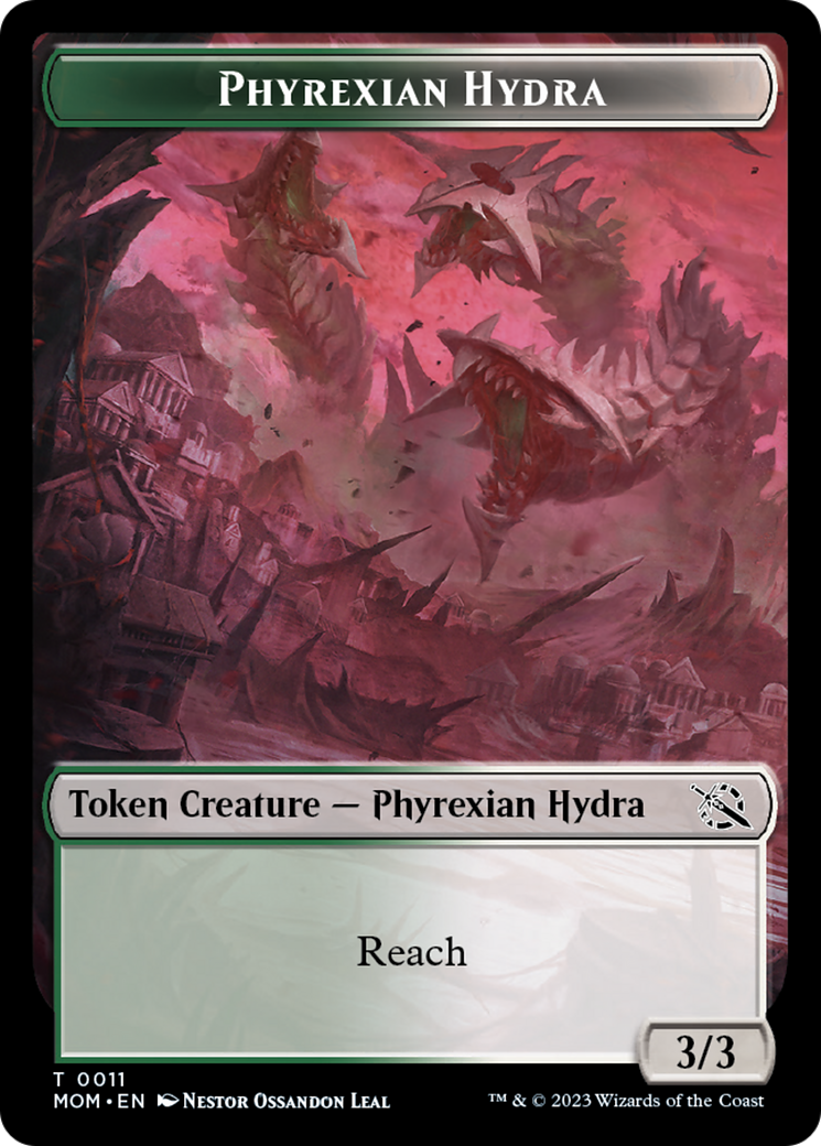 Warrior // Phyrexian Hydra (11) Double-Sided Token [March of the Machine Tokens] | Deep Dive Games St. Marys