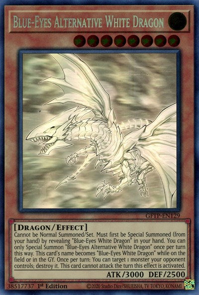 Blue-Eyes Alternative White Dragon [GFTP-EN129] Ghost Rare | Deep Dive Games St. Marys