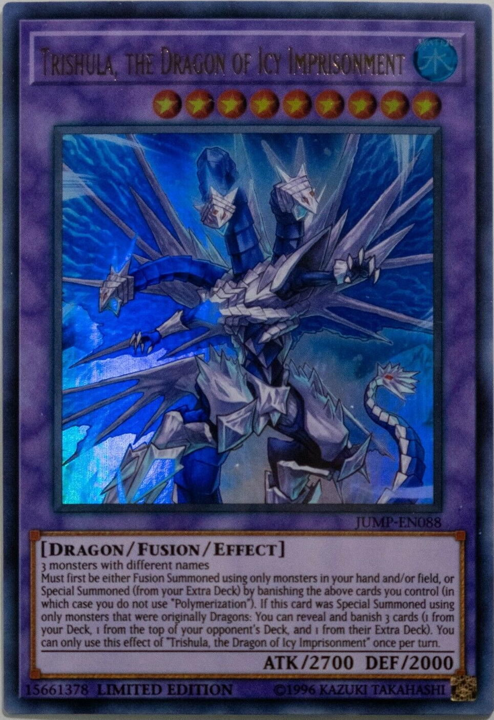 Trishula, the Dragon of Icy Imprisonment [JUMP-EN088] Ultra Rare | Deep Dive Games St. Marys