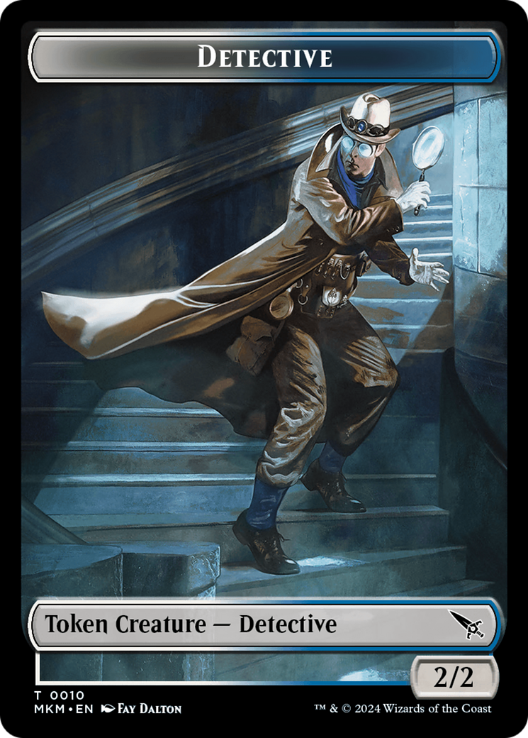 Detective // Dog Double-Sided Token [Murders at Karlov Manor Tokens] | Deep Dive Games St. Marys