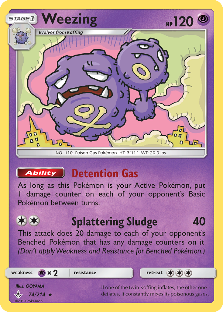 Weezing (74/214) [Sun & Moon: Unbroken Bonds] | Deep Dive Games St. Marys