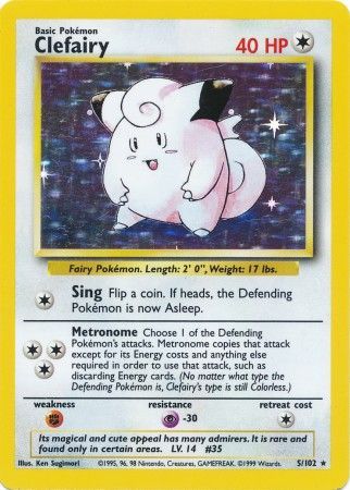 Clefairy (5/102) [Base Set Unlimited] | Deep Dive Games St. Marys