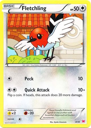 Fletchling (4/30) [XY: Trainer Kit 2 - Latias] | Deep Dive Games St. Marys