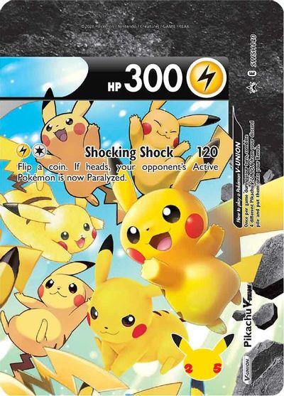 Pikachu V-UNION (SWSH140) (Celebrations) [Sword & Shield: Black Star Promos] | Deep Dive Games St. Marys