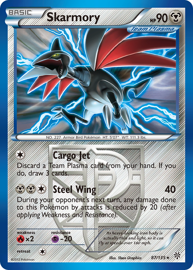 Skarmory (87/135) [Black & White: Plasma Storm] | Deep Dive Games St. Marys