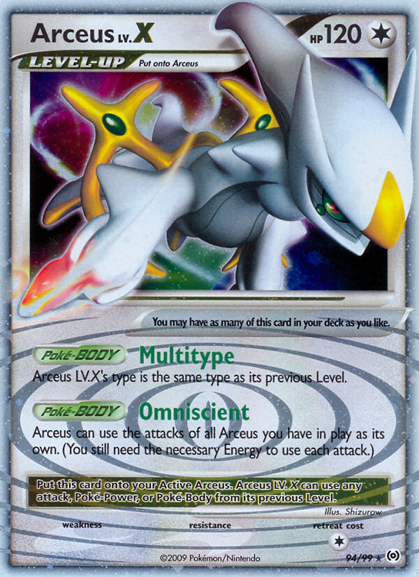 Arceus LV.X (94/99) [Platinum: Arceus] | Deep Dive Games St. Marys