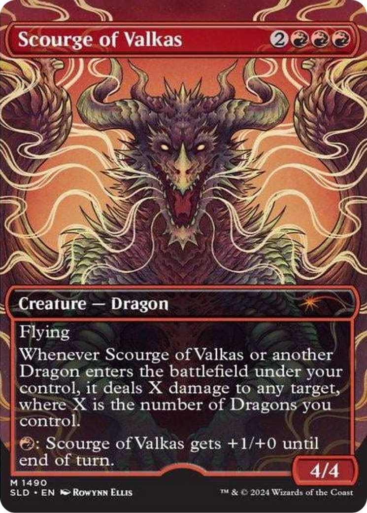 Scourge of Valkas (Rainbow Foil) [Secret Lair Drop Series] | Deep Dive Games St. Marys