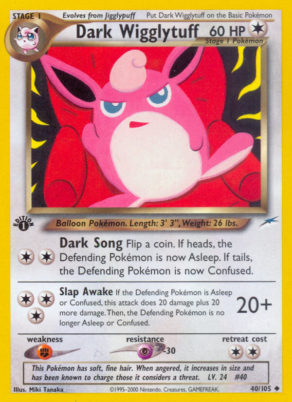 Dark Wigglytuff (40/105) [Neo Destiny 1st Edition] | Deep Dive Games St. Marys