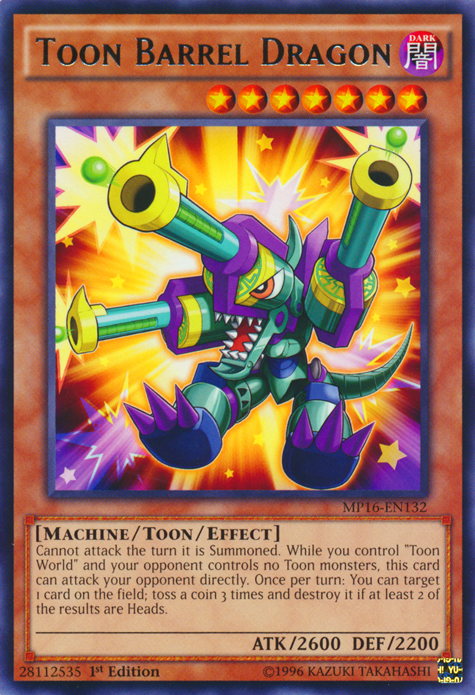 Toon Barrel Dragon [MP16-EN132] Rare | Deep Dive Games St. Marys