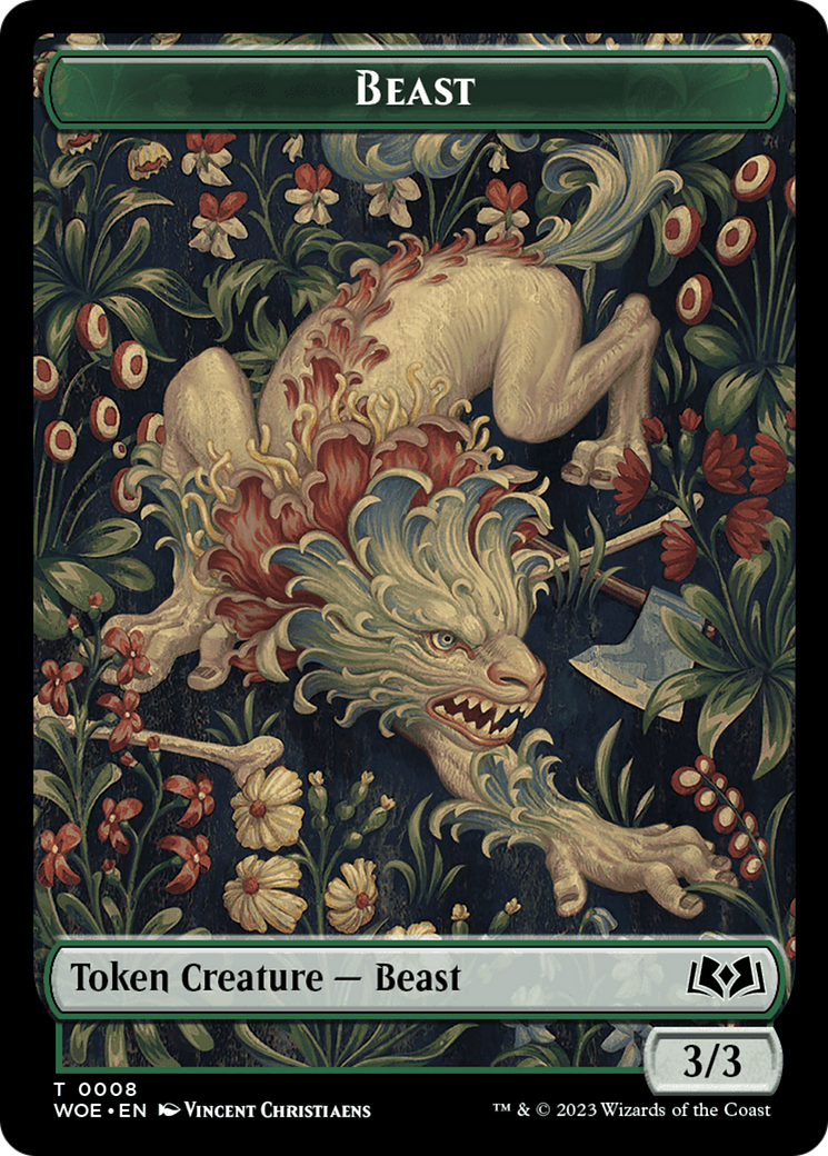 Beast Token [Wilds of Eldraine Tokens] | Deep Dive Games St. Marys