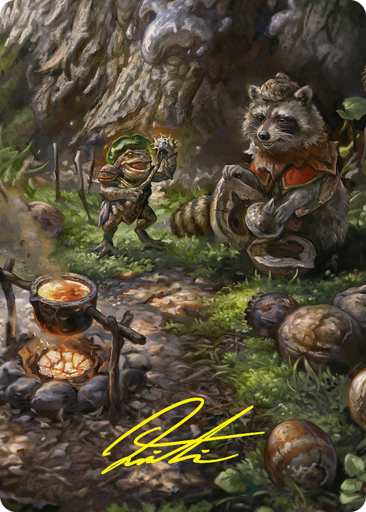 Sylvan Scavenging Art Card (46/54) (Gold-Stamped Signature) [Foundations Art Series] | Deep Dive Games St. Marys