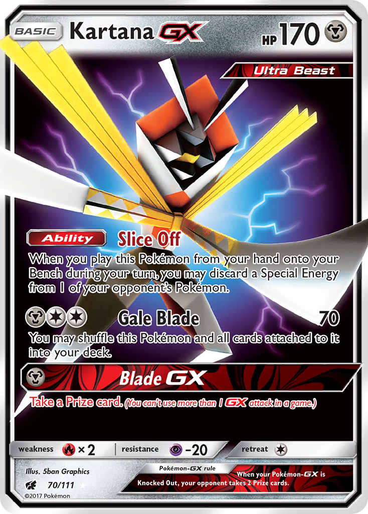 Kartana GX (70/111) [Sun & Moon: Crimson Invasion] | Deep Dive Games St. Marys