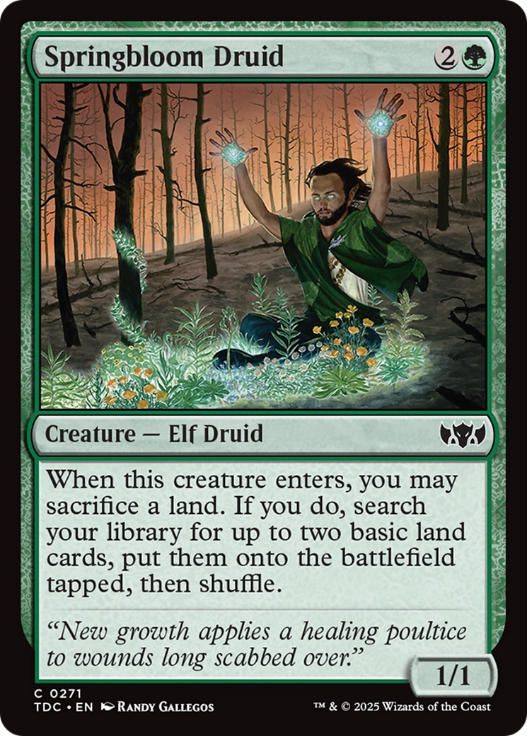 Springbloom Druid [Tarkir: Dragonstorm Commander] | Deep Dive Games St. Marys