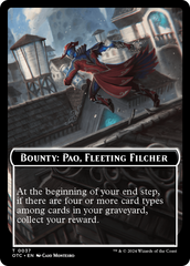 Bounty: Paq, Fleeting Filcher // Bounty Rules Double-Sided Token [Outlaws of Thunder Junction Commander Tokens] | Deep Dive Games St. Marys