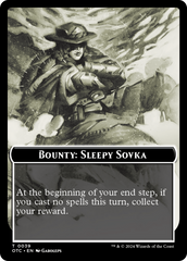 Bounty: Sleepy Sovka // Bounty Rules Double-Sided Token [Outlaws of Thunder Junction Commander Tokens] | Deep Dive Games St. Marys