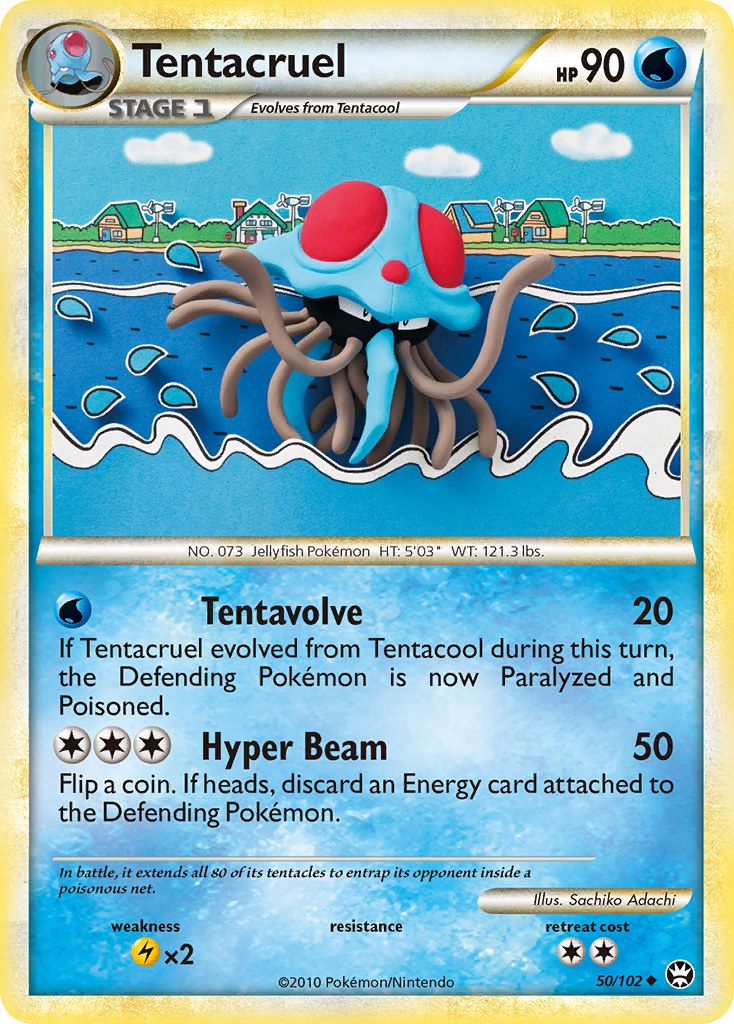 Tentacruel (50/102) [HeartGold & SoulSilver: Triumphant] | Deep Dive Games St. Marys