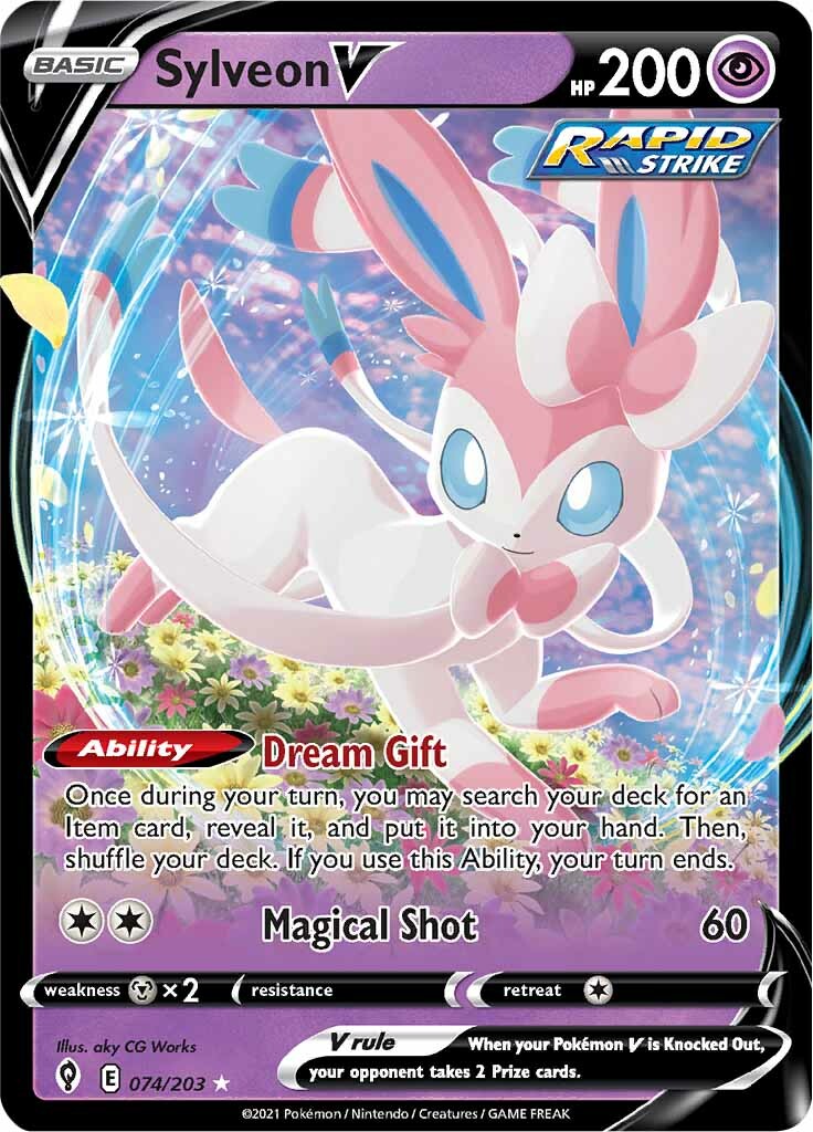 Sylveon V (074/203) [Sword & Shield: Evolving Skies] | Deep Dive Games St. Marys