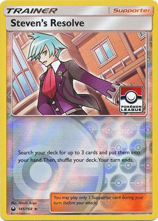 Steven's Resolve (145/168) (League Promo) [Sun & Moon: Celestial Storm] | Deep Dive Games St. Marys