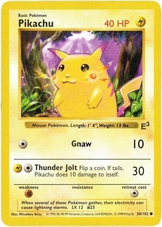 Pikachu (58/102) (E3 Stamped Promo with Red Cheeks) [Miscellaneous Cards] | Deep Dive Games St. Marys