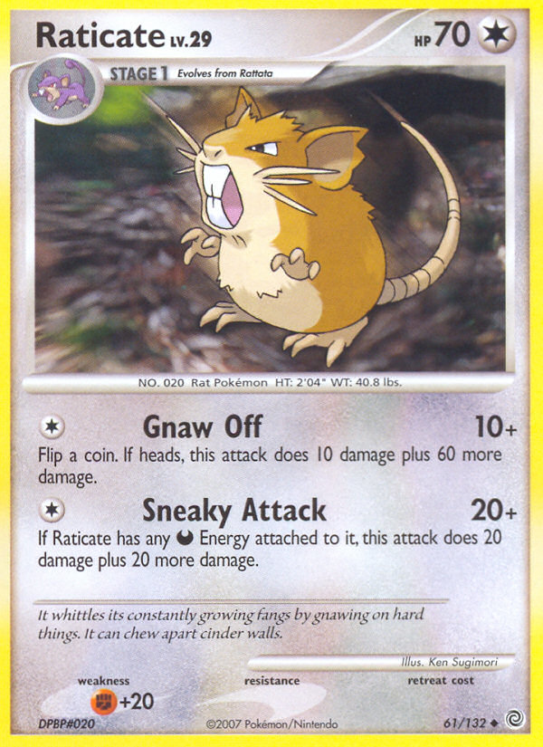 Raticate (61/132) [Diamond & Pearl: Secret Wonders] | Deep Dive Games St. Marys