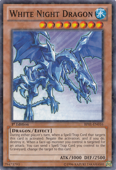 White Night Dragon [BP01-EN016] Starfoil Rare | Deep Dive Games St. Marys