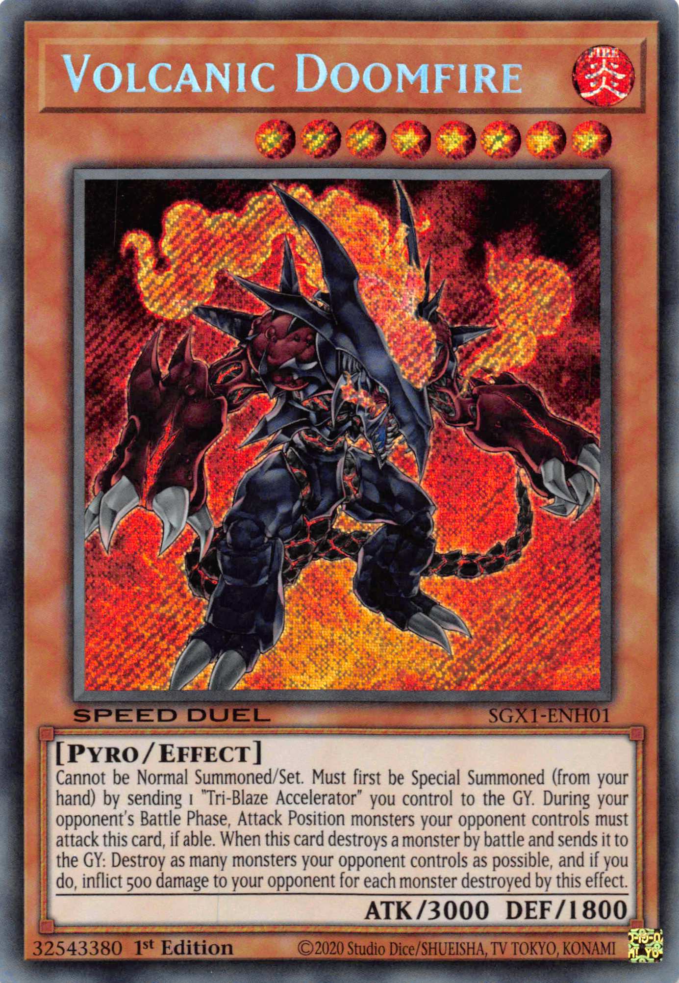 Volcanic Doomfire [SGX1-ENH01] Secret Rare | Deep Dive Games St. Marys