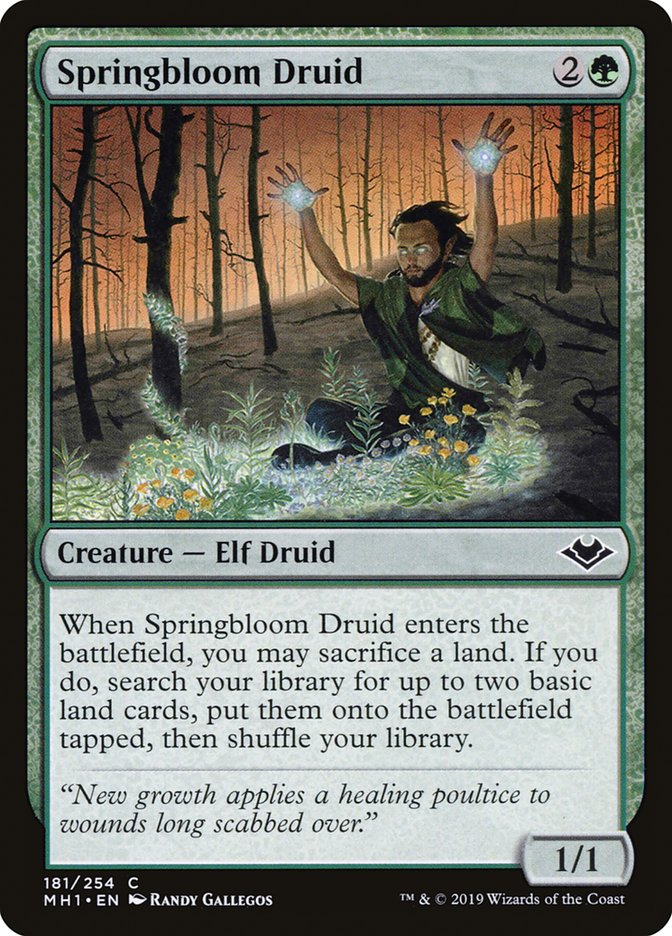 Springbloom Druid [Modern Horizons] | Deep Dive Games St. Marys