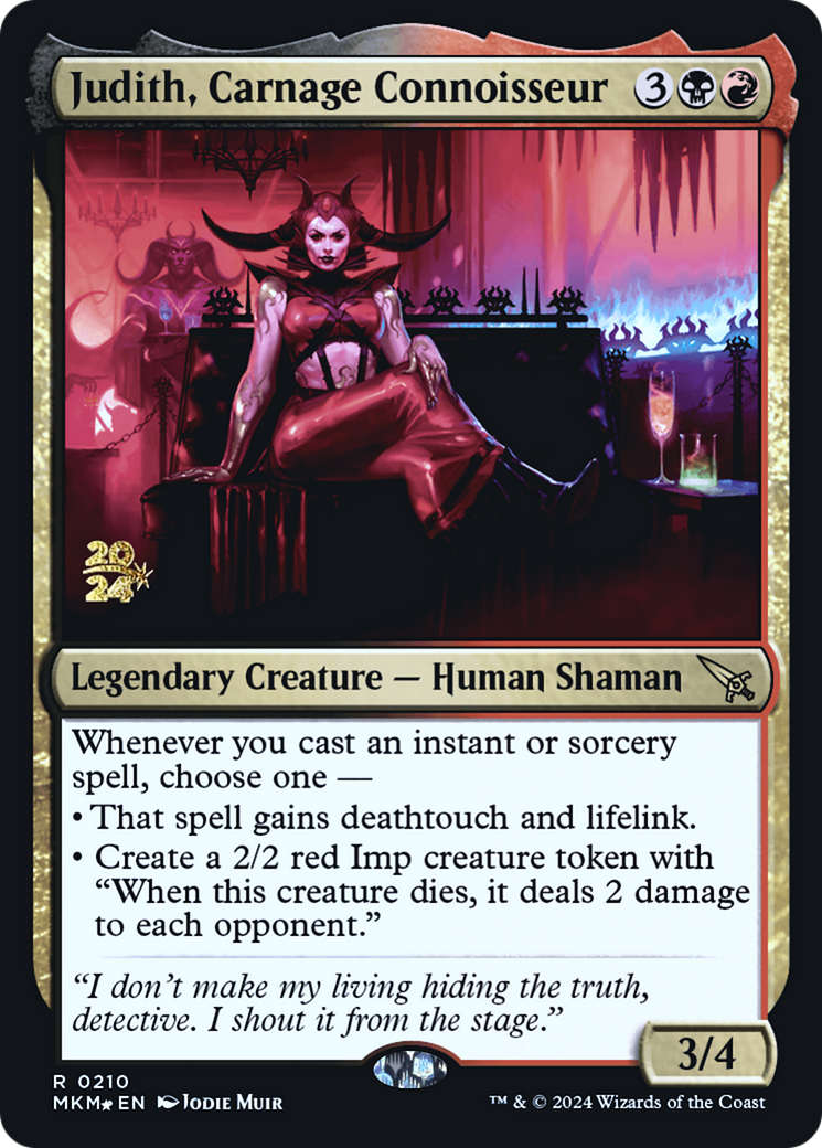 Judith, Carnage Connoisseur [Murders at Karlov Manor Prerelease Promos] | Deep Dive Games St. Marys