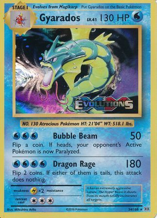 Gyarados (34/108) (XY Evolutions Prerelease) [XY: Black Star Promos] | Deep Dive Games St. Marys