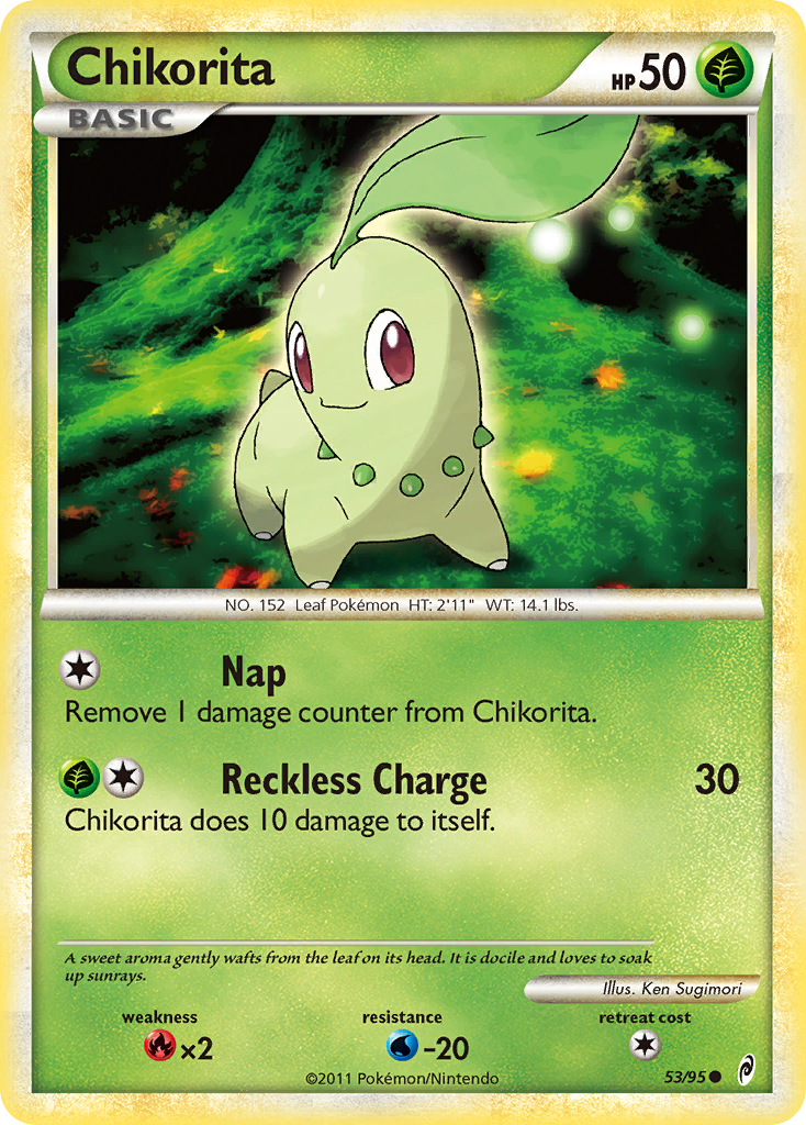 Chikorita (53/95) [HeartGold & SoulSilver: Call of Legends] | Deep Dive Games St. Marys