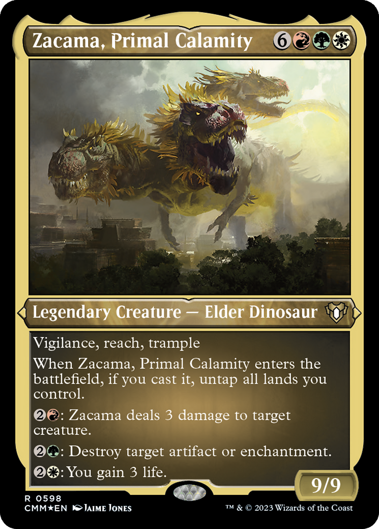 Zacama, Primal Calamity (Foil Etched) [Commander Masters] | Deep Dive Games St. Marys