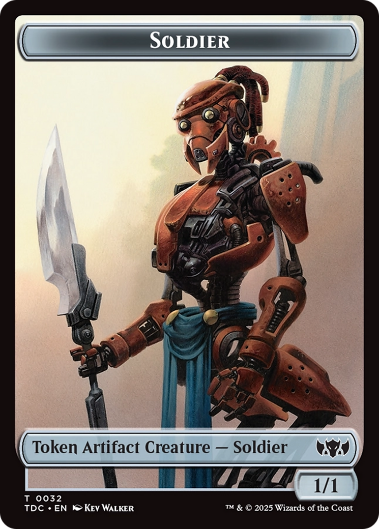 Solider (0032) // Copy Double-Sided Token [Tarkir: Dragonstorm Commander Tokens] | Deep Dive Games St. Marys