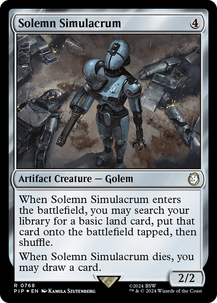 Solemn Simulacrum (Surge Foil) [Fallout] | Deep Dive Games St. Marys