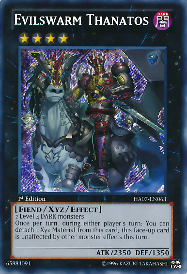 Evilswarm Thanatos [HA07-EN063] Secret Rare | Deep Dive Games St. Marys