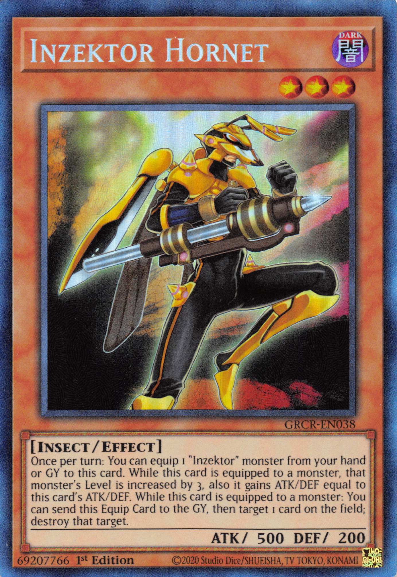 Inzektor Hornet [GRCR-EN038] Collector's Rare | Deep Dive Games St. Marys