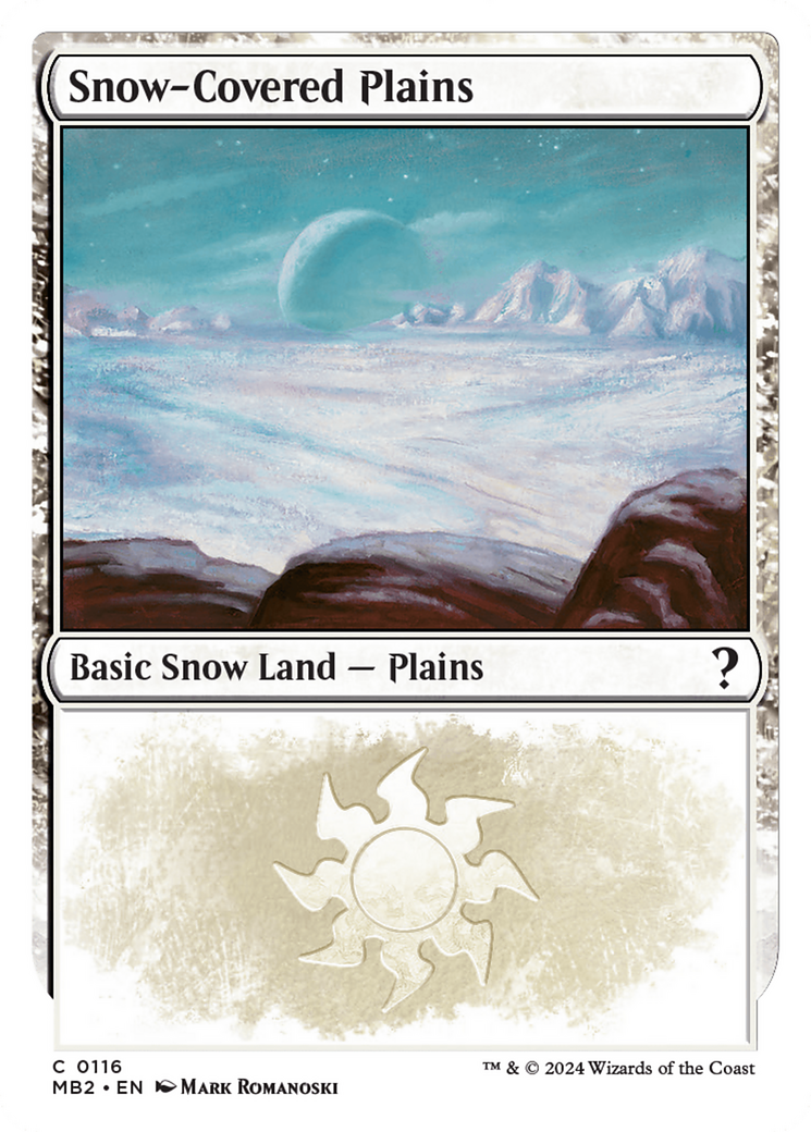 Snow-Covered Plains (White Border) [Mystery Booster 2] | Deep Dive Games St. Marys