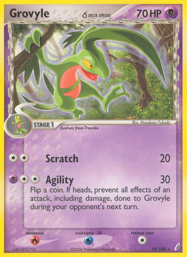 Grovyle(19/100) (Delta Species) [EX: Crystal Guardians] | Deep Dive Games St. Marys