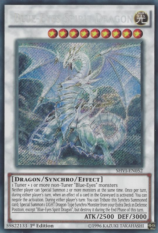 Blue-Eyes Spirit Dragon [SHVI-EN052] Secret Rare | Deep Dive Games St. Marys