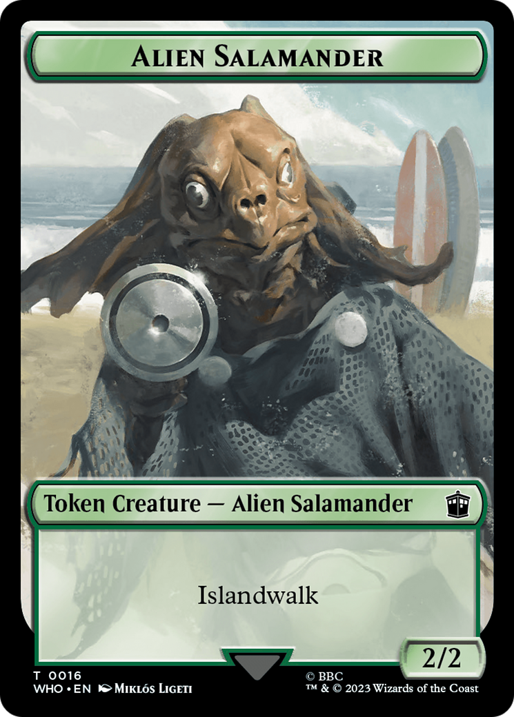 Alien Salamander // Mutant Double-Sided Token [Doctor Who Tokens] | Deep Dive Games St. Marys