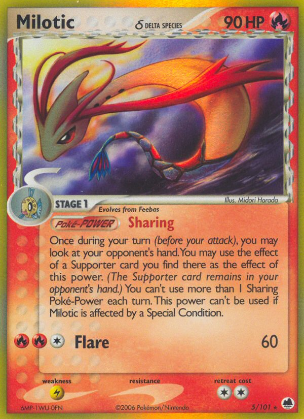 Milotic (5/101) (Delta Species) [EX: Dragon Frontiers] | Deep Dive Games St. Marys