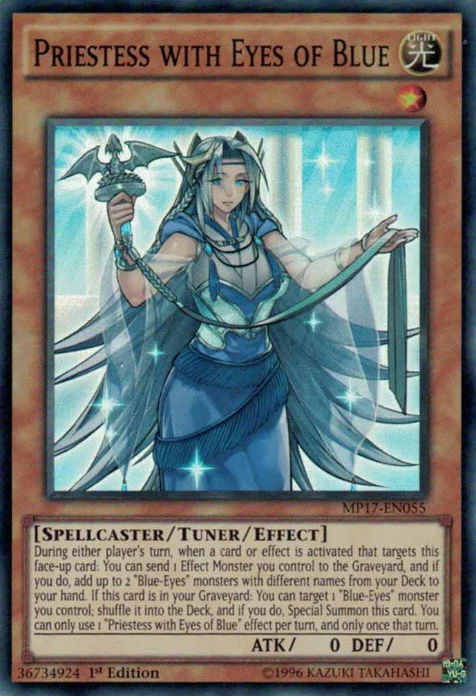 Priestess with Eyes of Blue [MP17-EN055] Super Rare | Deep Dive Games St. Marys