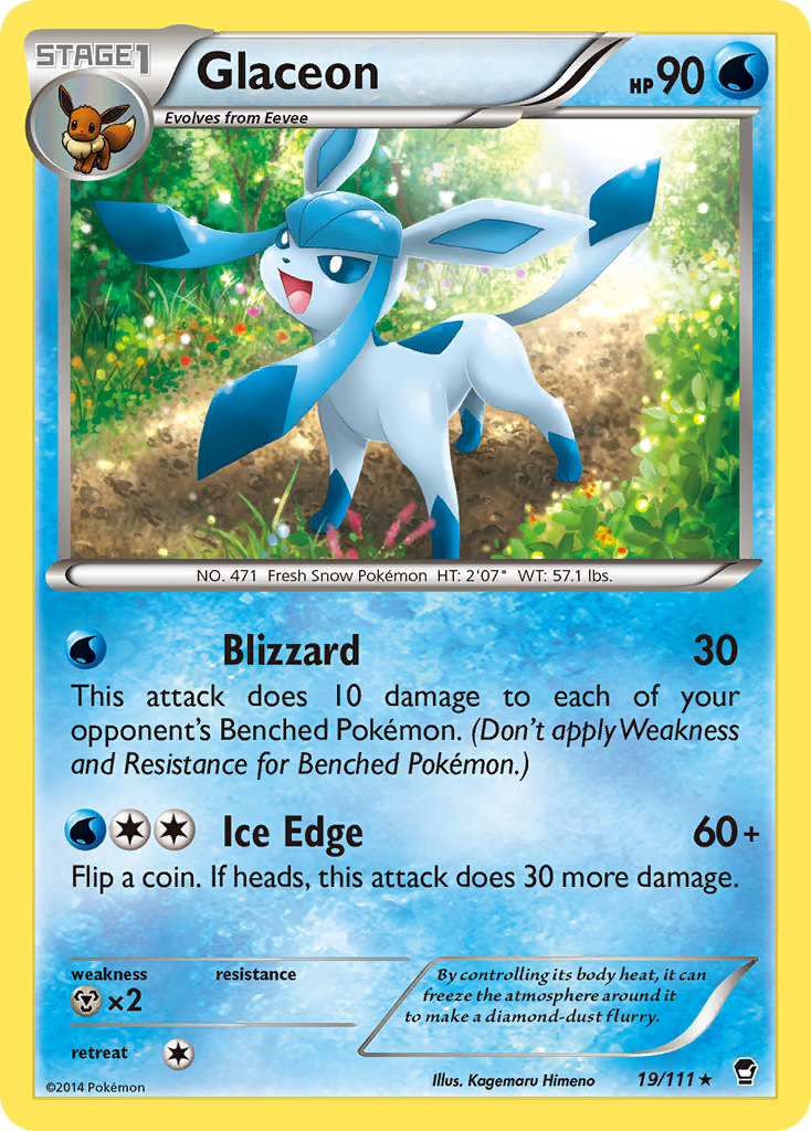 Glaceon (19/111) [XY: Furious Fists] | Deep Dive Games St. Marys
