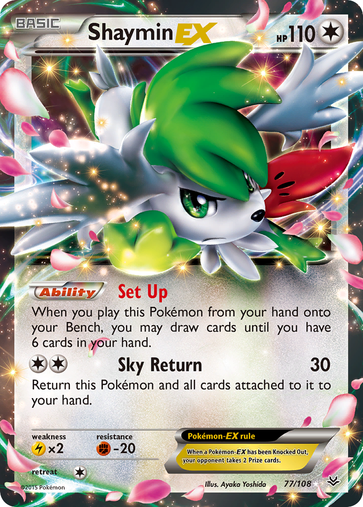 Shaymin EX (77/108) [XY: Roaring Skies] | Deep Dive Games St. Marys