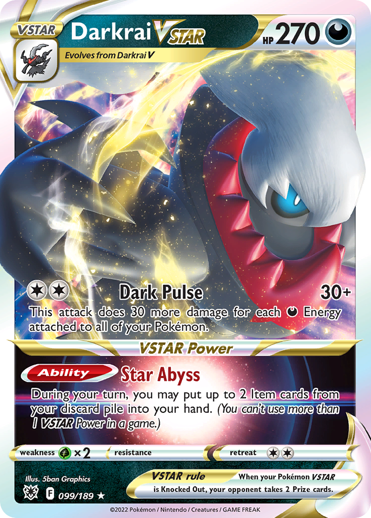 Darkrai VSTAR (099/189) (Jumbo Card) [Sword & Shield: Astral Radiance] | Deep Dive Games St. Marys