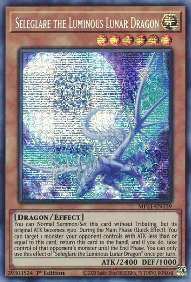 Seleglare the Luminous Lunar Dragon [MP21-EN159] Prismatic Secret Rare | Deep Dive Games St. Marys